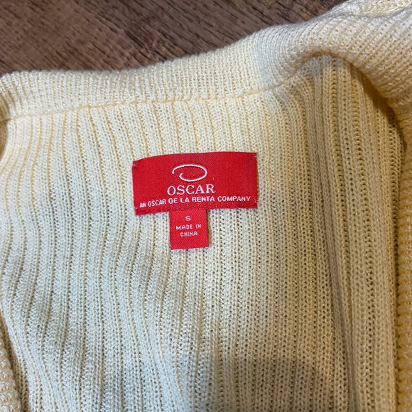 Oscar de la Renta Cream Ruffled Cardigan - Picture 5 of 6